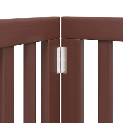 15-Tlg. Hundetor Mit Tür Faltbar 750 Cm Pappelholz