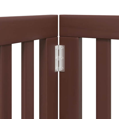 9-Tlg. Hundetor Mit Tür Faltbar 450 Cm Pappelholz