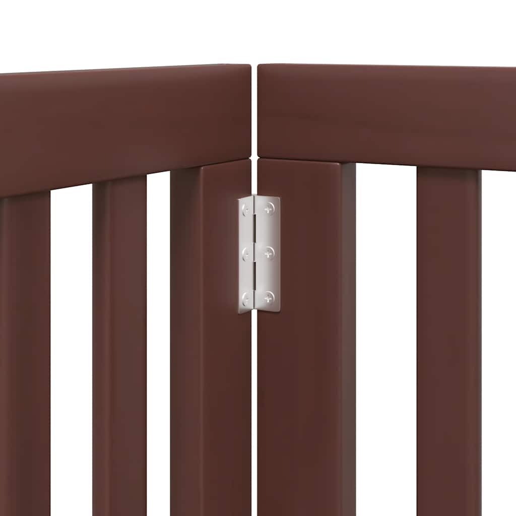 15-Tlg. Hundetor Mit Tür Faltbar 750 Cm Pappelholz