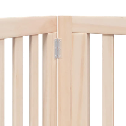 12-Tlg. Hundetor Mit Tür Faltbar 960 Cm Pappelholz