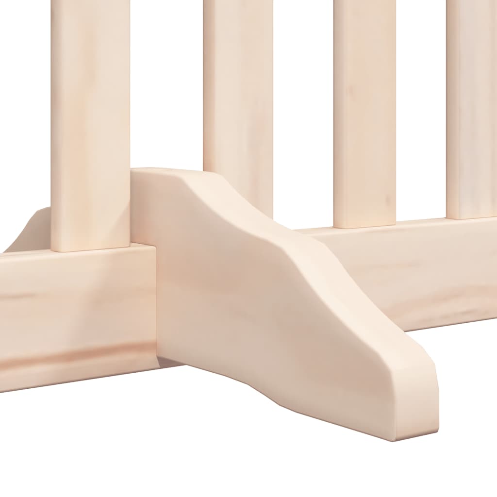 6-Tlg. Hundetor Mit Tür Faltbar 480 Cm Pappelholz