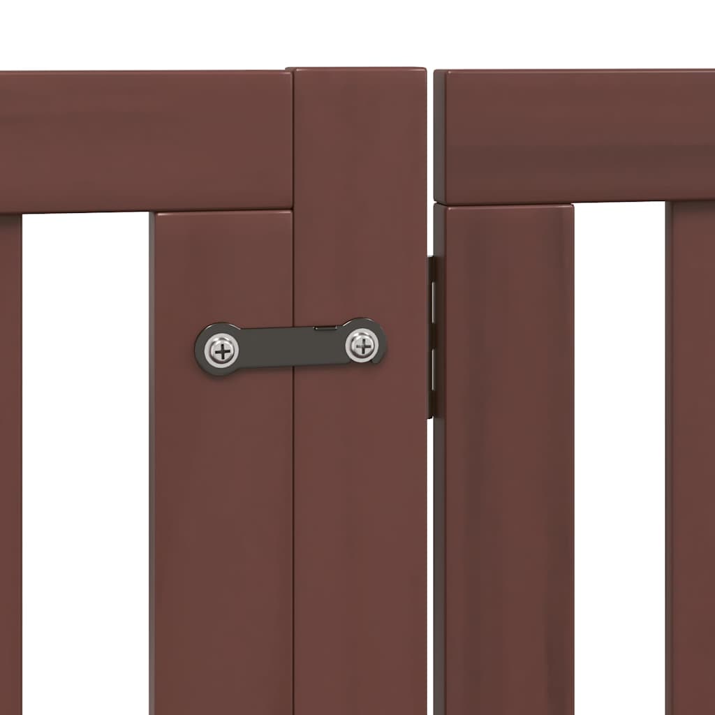 12-Tlg. Hundetor Mit Tür Faltbar 960 Cm Pappelholz