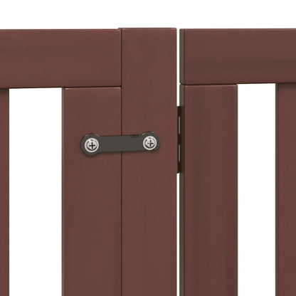 12-Tlg. Hundetor Mit Tür Faltbar 960 Cm Pappelholz