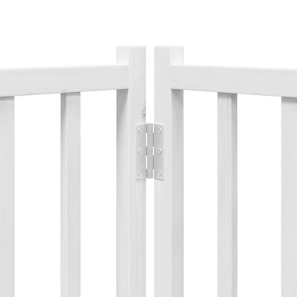 9-Tlg. Hundetor Mit Tür Faltbar 450 Cm Pappelholz