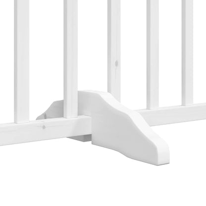 15-Tlg. Hundetor Mit Tür Faltbar 750 Cm Pappelholz