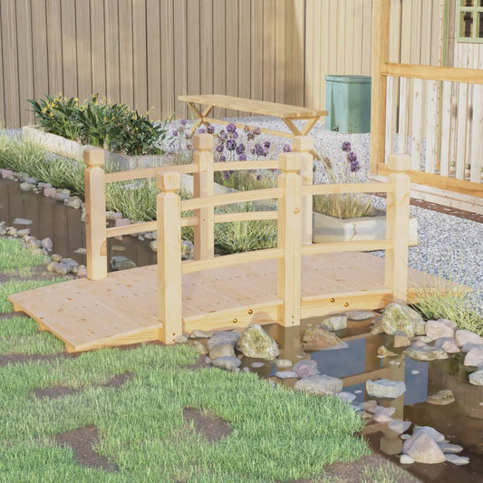 Gartenbrücke 150X67X56 Cm Massivholz Fichte