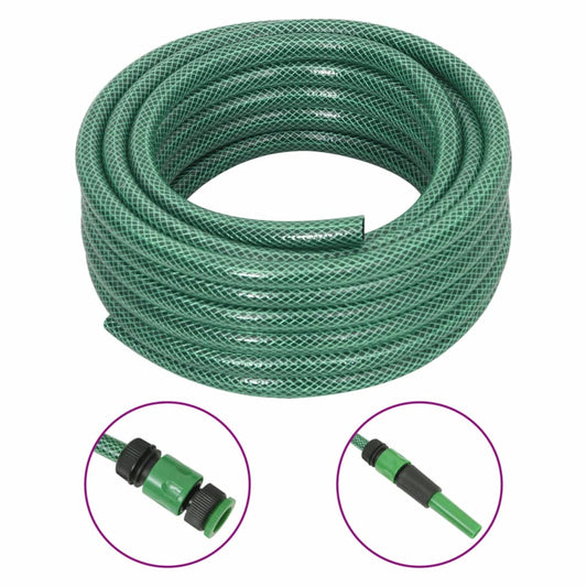 Gartenschlauch Mit Kupplung-Set Grün 0,5&quot; 30 M Pvc