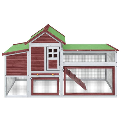 Hühnerstall 186,5X58,5X113 Cm Massivholz Kiefer