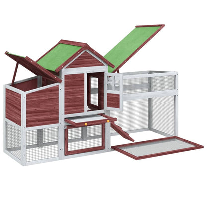 Hühnerstall 186,5X58,5X113 Cm Massivholz Kiefer