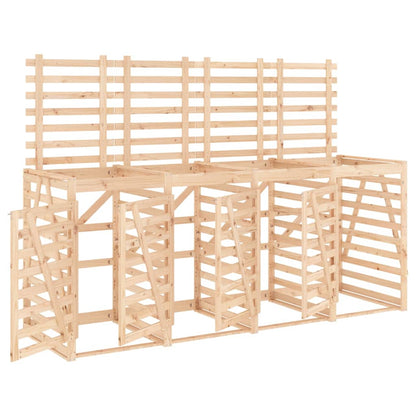 Mülltonnenbox Für 4 Tonnen Massivholz Kiefer