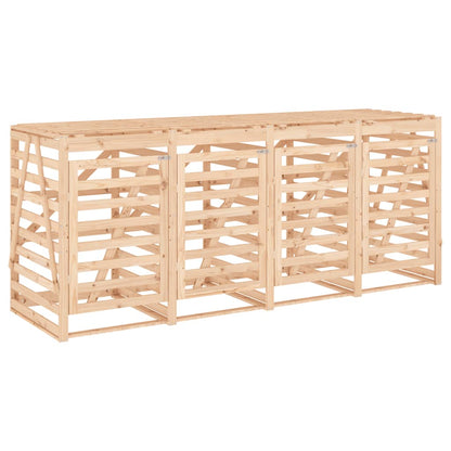 Mülltonnenbox Für 4 Tonnen Massivholz Kiefer