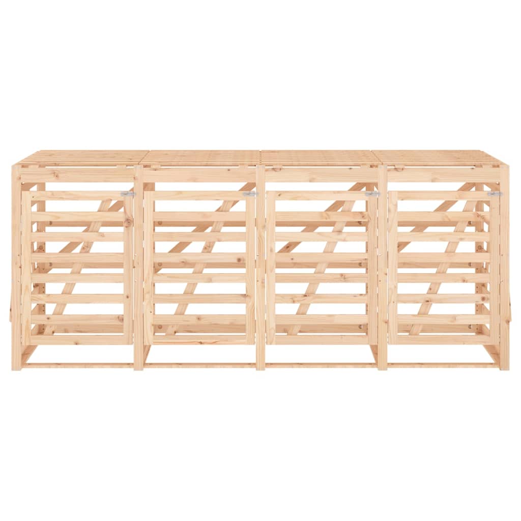 Mülltonnenbox Für 4 Tonnen Massivholz Kiefer