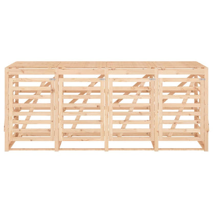Mülltonnenbox Für 4 Tonnen Massivholz Kiefer