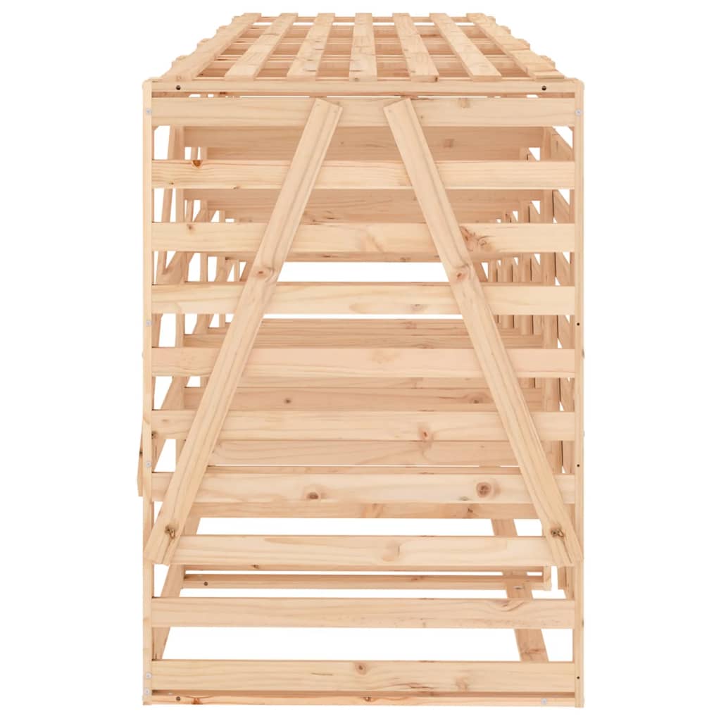 Mülltonnenbox Für 4 Tonnen Massivholz Kiefer