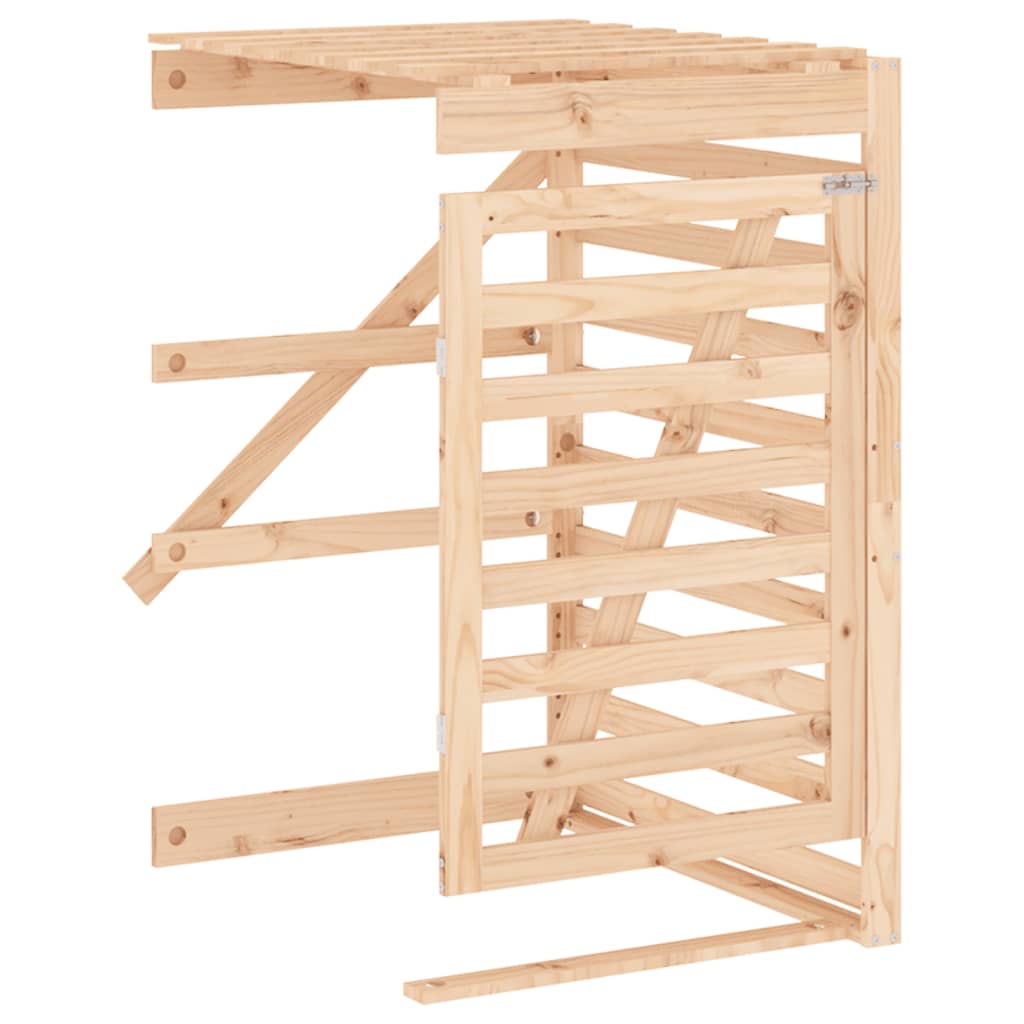 Mülltonnenbox Für 4 Tonnen Massivholz Kiefer