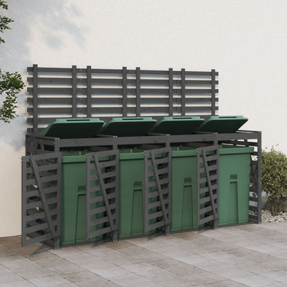 Mülltonnenbox Für 4 Tonnen Massivholz Kiefer