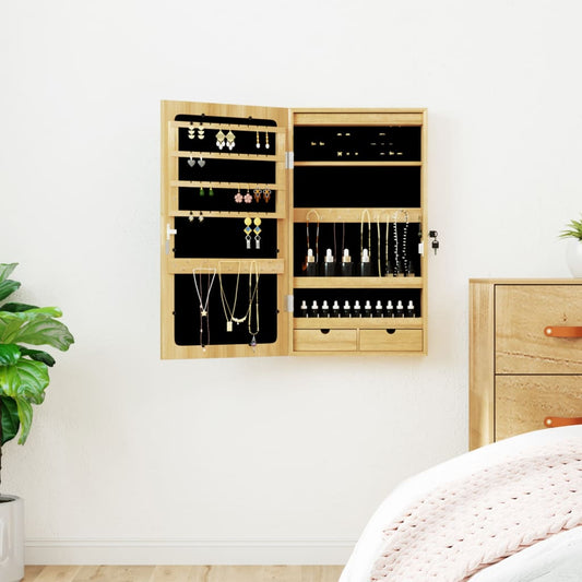 Spiegel-Schmuckschrank Mit Led-Beleuchtung Wandmontage