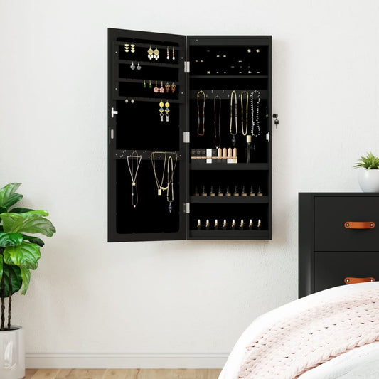 Spiegel-Schmuckschrank Mit Led-Beleuchtung Wandmontage