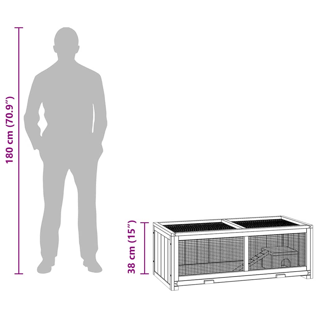 Hamsterkäfig 104X52X38 Cm Massivholz Tanne