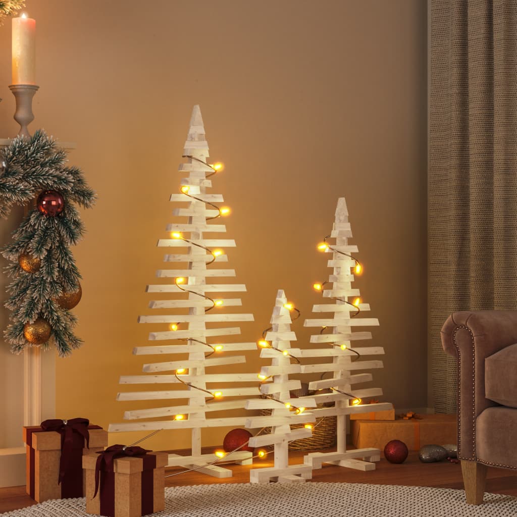 Weihnachtsbaum Holz Zum Schmücken Massivholz Kiefer Natur (Unbehandelt)