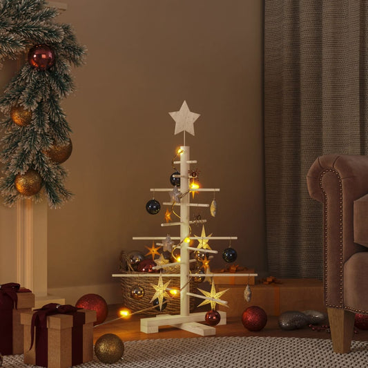 Weihnachtsbaum Holz Zum Schmücken Massivholz Kiefer Natur (Unbehandelt)