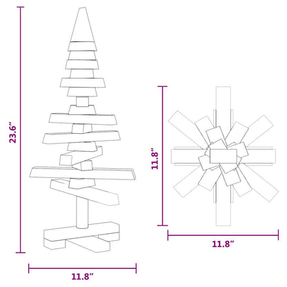 Weihnachtsbaum Holz Zum Schmücken Massivholz Kiefer Natur (Unbehandelt)