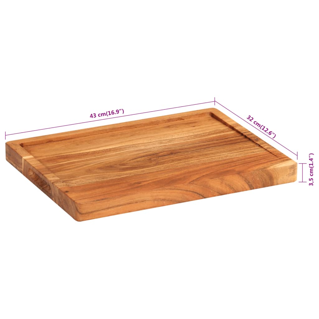 Schneidebrett 43X32X3,5 Cm Massivholz Akazie