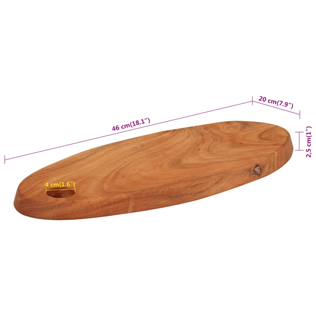 Schneidebrett 46X20X2,5 Cm Massivholz Akazie