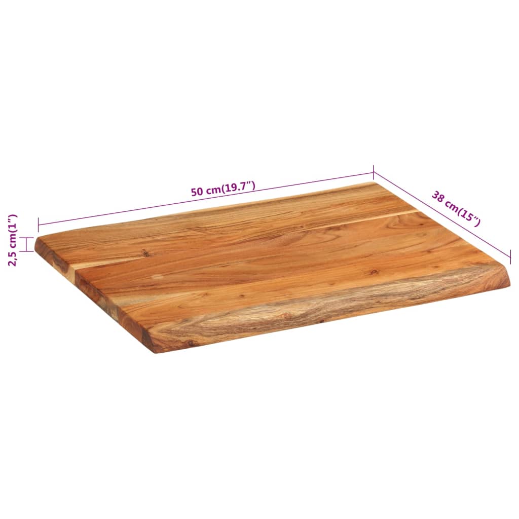 Schneidebrett 50X38X2,5 Cm Massivholz Akazie