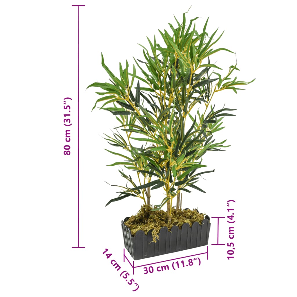 Bambusbaum Künstlich 368 Blätter 80 Cm Grün