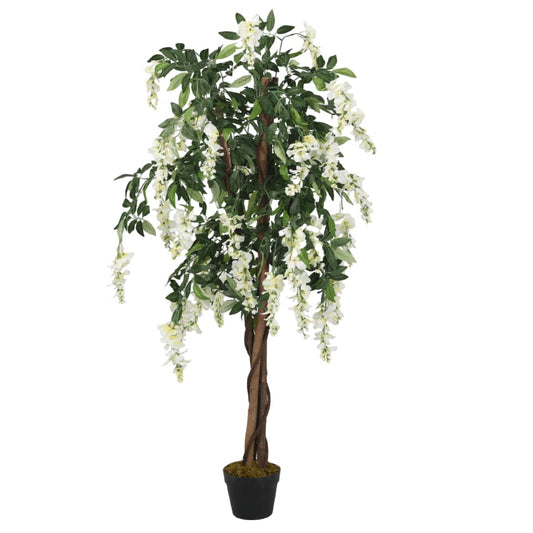 Glyzinienbaum Künstlich 840 Blätter Grün Und Weiß