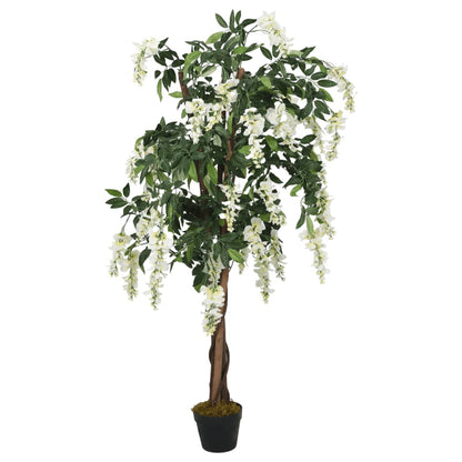 Glyzinienbaum Künstlich 840 Blätter Grün Und Weiß