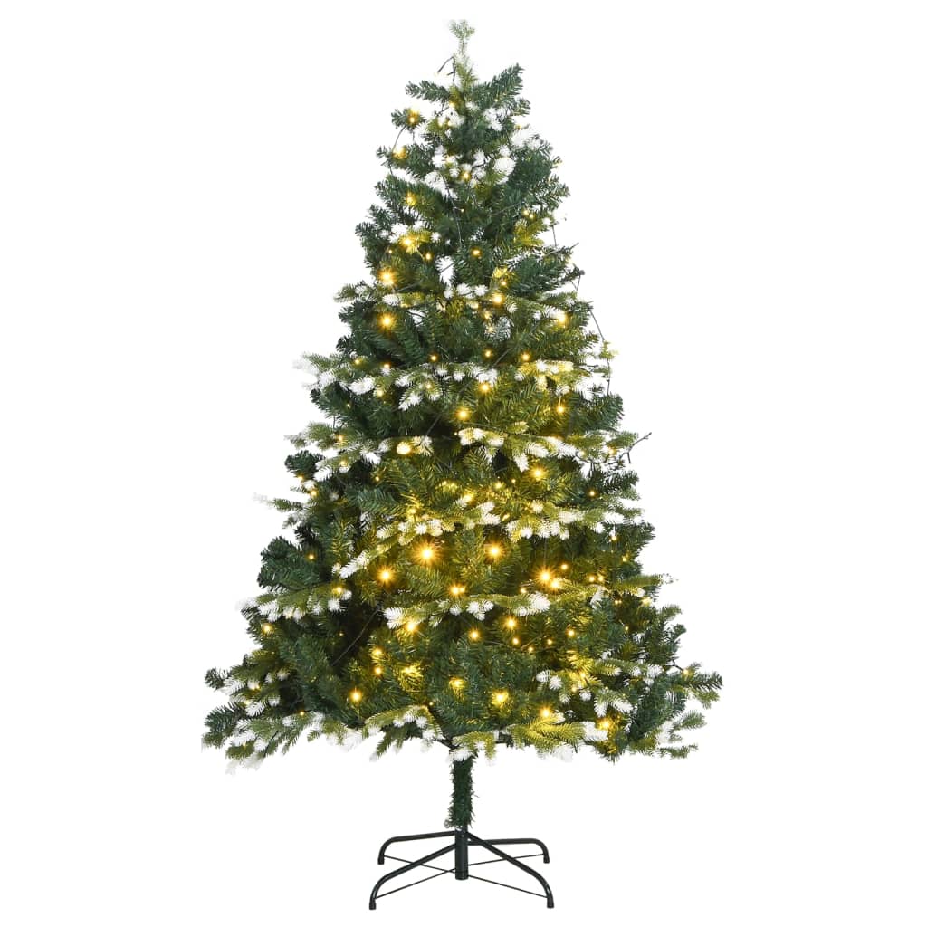 Künstlicher Weihnachtsbaum Klappbar 150 Leds Beschneit