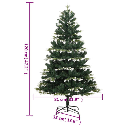 Künstlicher Weihnachtsbaum Klappbar 150 Leds Beschneit