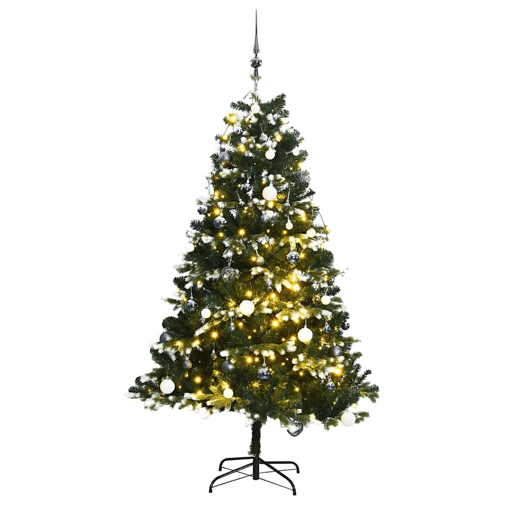 Künstlicher Weihnachtsbaum Klappbar 150 Leds & Kugeln