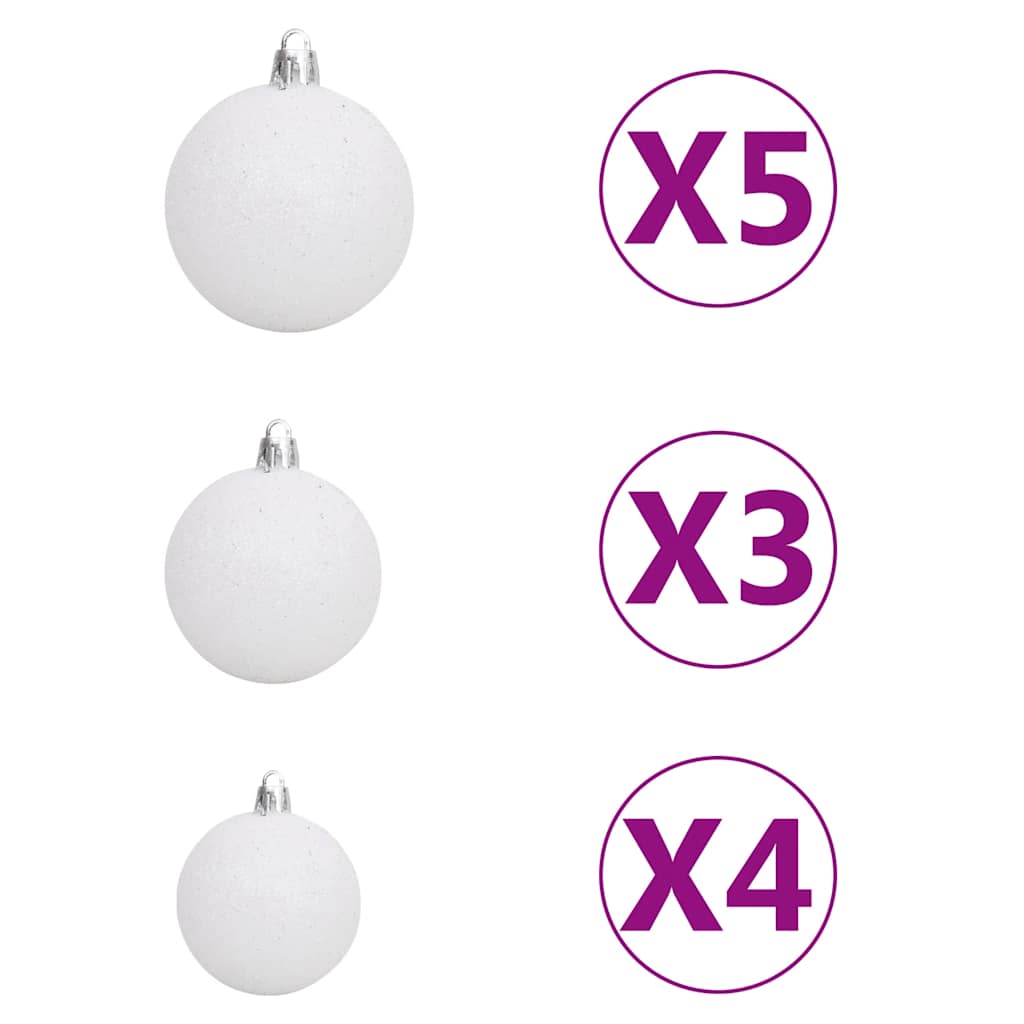Künstlicher Weihnachtsbaum Klappbar 150 Leds & Kugeln