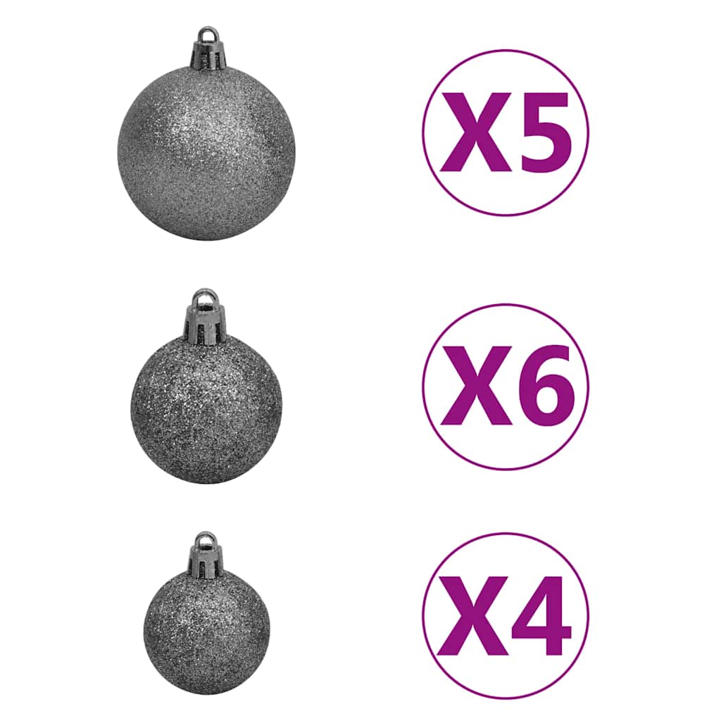 Künstlicher Weihnachtsbaum Klappbar 150 Leds & Kugeln