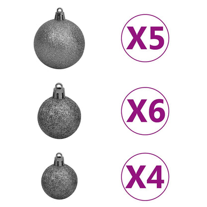 Künstlicher Weihnachtsbaum Klappbar 150 Leds & Kugeln