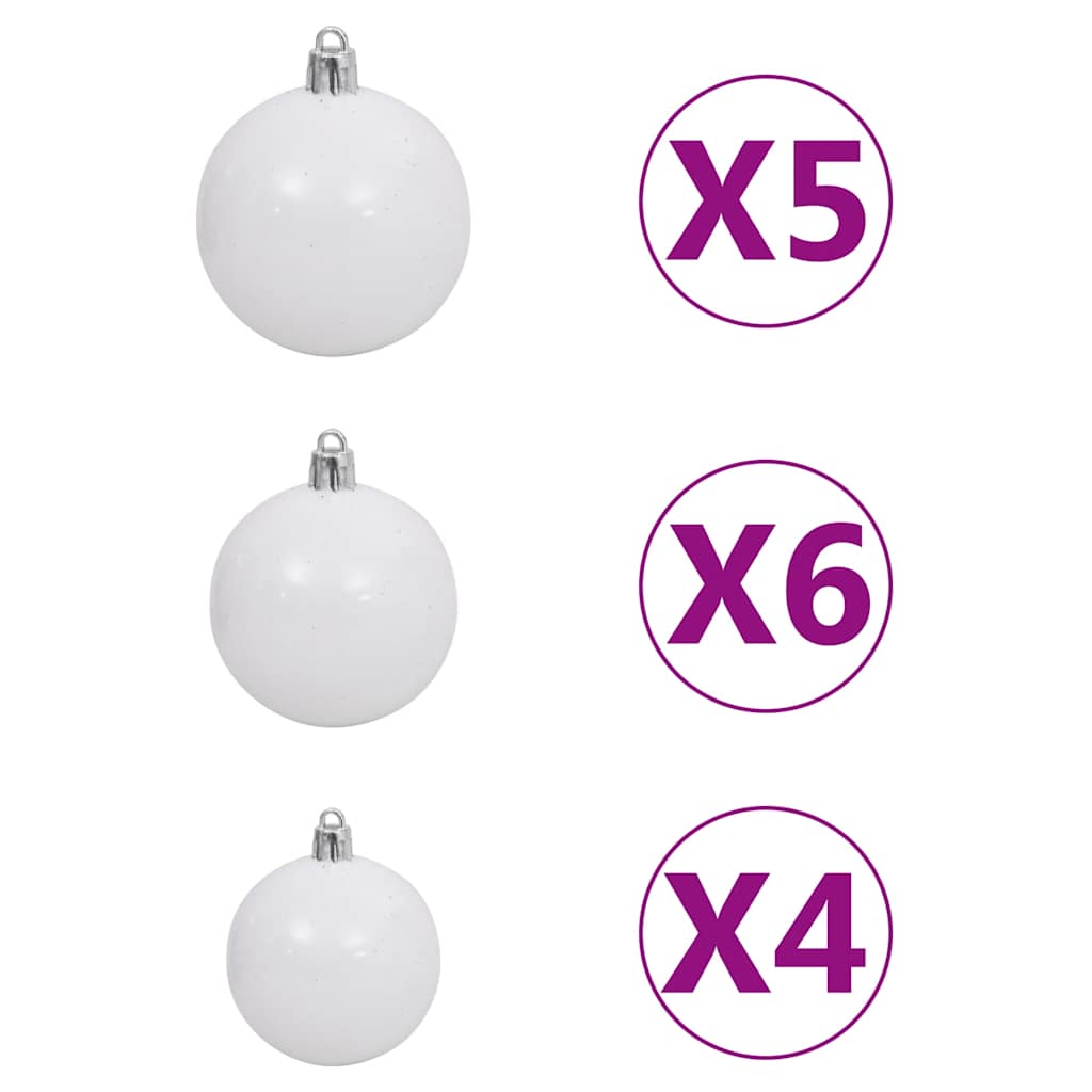 Künstlicher Weihnachtsbaum Klappbar 150 Leds & Kugeln