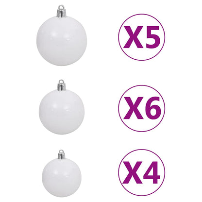 Künstlicher Weihnachtsbaum Klappbar 150 Leds & Kugeln