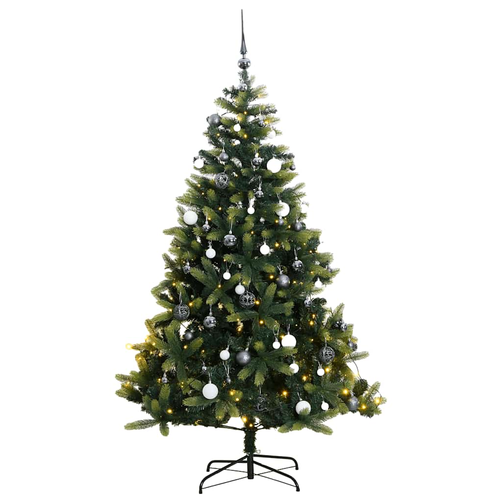 Künstlicher Weihnachtsbaum Klappbar 150 Leds & Kugeln