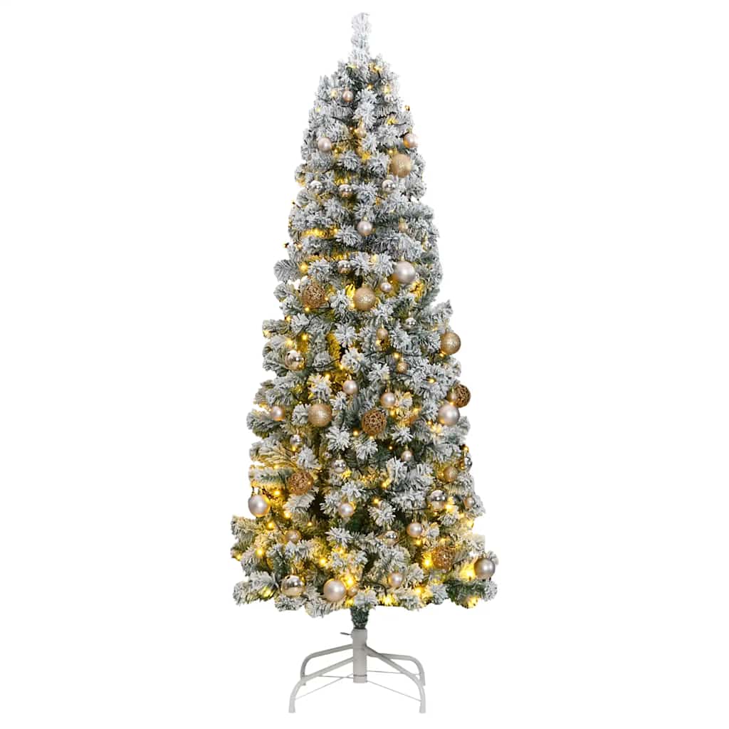 Künstlicher Weihnachtsbaum Klappbar Beschneit
