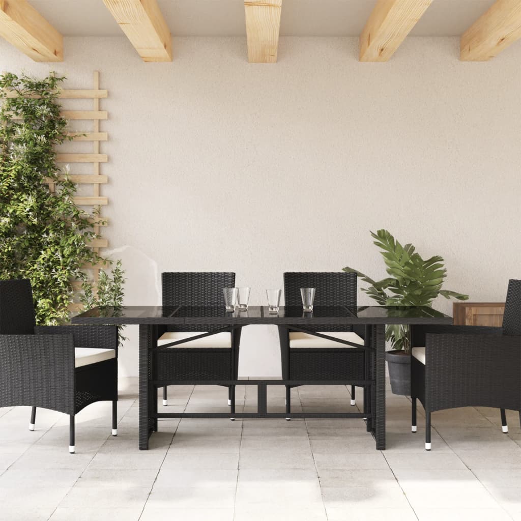 Gartentisch Mit Platte 190X80X75 Cm Poly Rattan