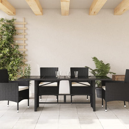 Gartentisch Mit Platte 190X80X75 Cm Poly Rattan