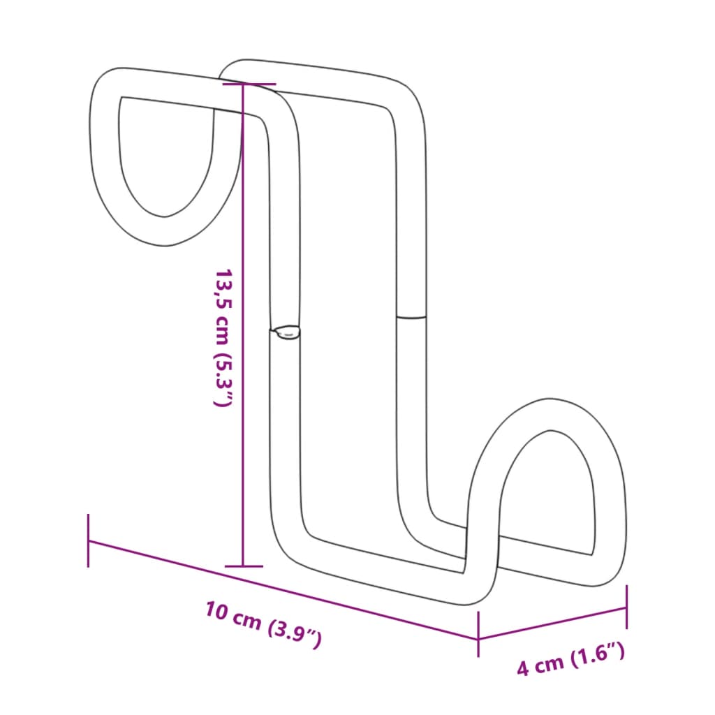 Trensenhalter 3 Stk. Schwarz Stahl