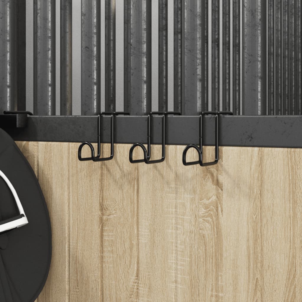 Trensenhalter 3 Stk. Schwarz Stahl