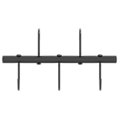 Trensenhalter Mit 5 Drehhaken Schwarz Stahl