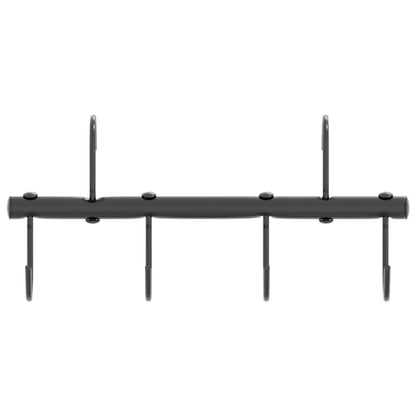 Trensenhalter Mit 6 Drehhaken Schwarz Stahl
