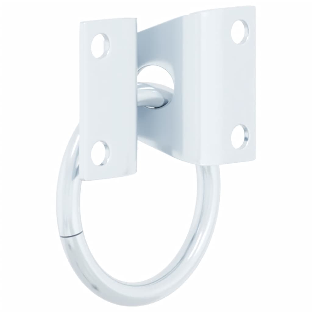 Anbinderinge Mit Platten 3 Stk. Silbern Stahl