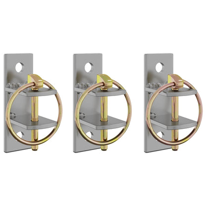 Eimerhaken 3 Stk. Wandmontage Silbern Und Braun Stahl